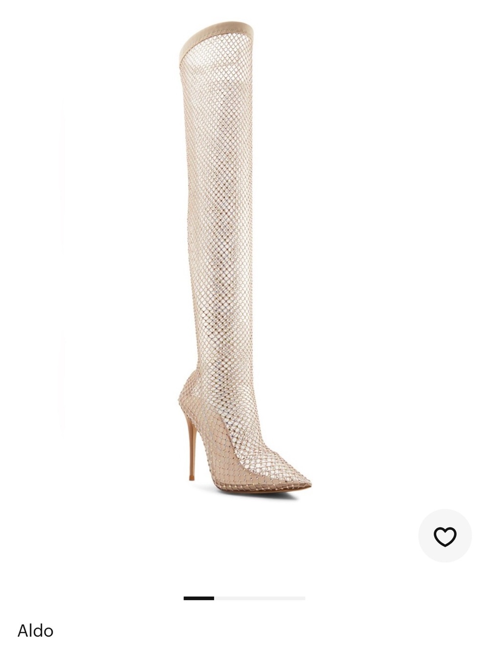 Nude Mesh Over-the-Knee Stiletto Boots